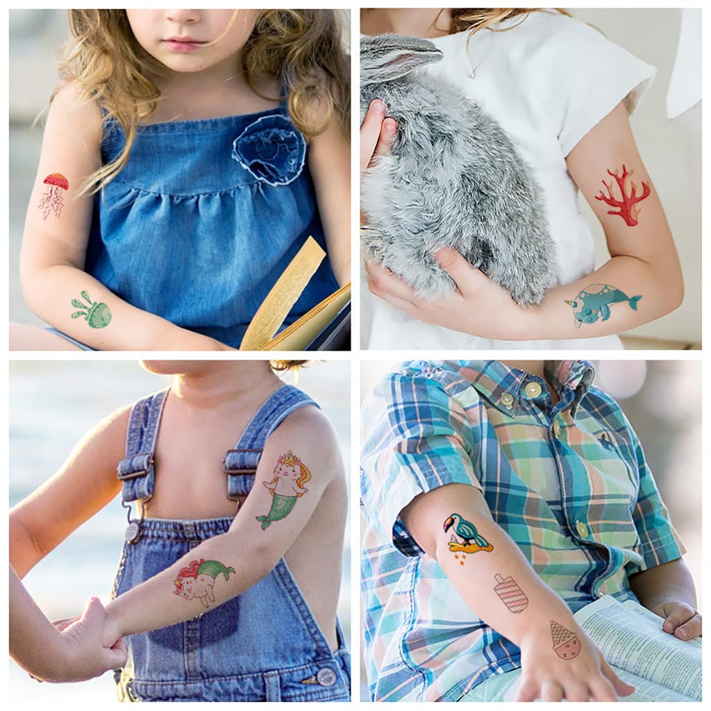 MAYCREATE Temporary Tattoos for Kids, Glowing Fake Tattoo Stickers, Cartoon Kids Tattoos for Girls and Boys Birthday Party Gift Supplies MAYCREATE Temporary Tattoos for Kids, Glowing Fake Tattoo Stickers, Cartoon Kids Tattoos for Girls and Boys Birthday Party Gift Supplies